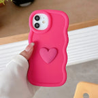 3D Love Heart Wave iPhone Case